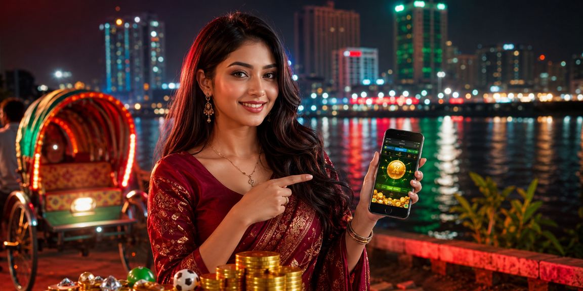 ঢাকায় লাল-সবুজ আলোয় ক্যাসিনো এন্টারটেইনমেন্ট উপভোগ করছেন একজন ব্যবহারকারী